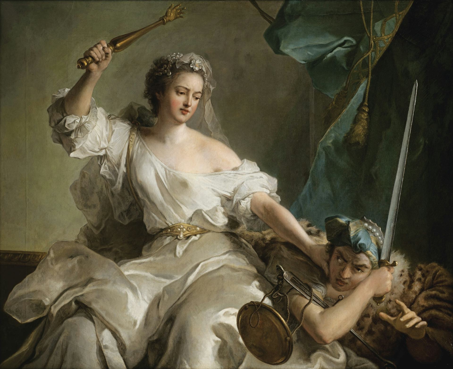 Allegory of Justice Punishing Injustice by Jean-Marc Nattier (1737)