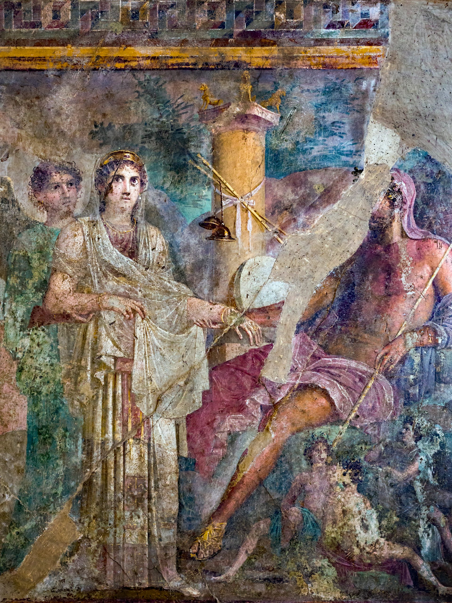 Fresco of the marriage of Zeus and Hera