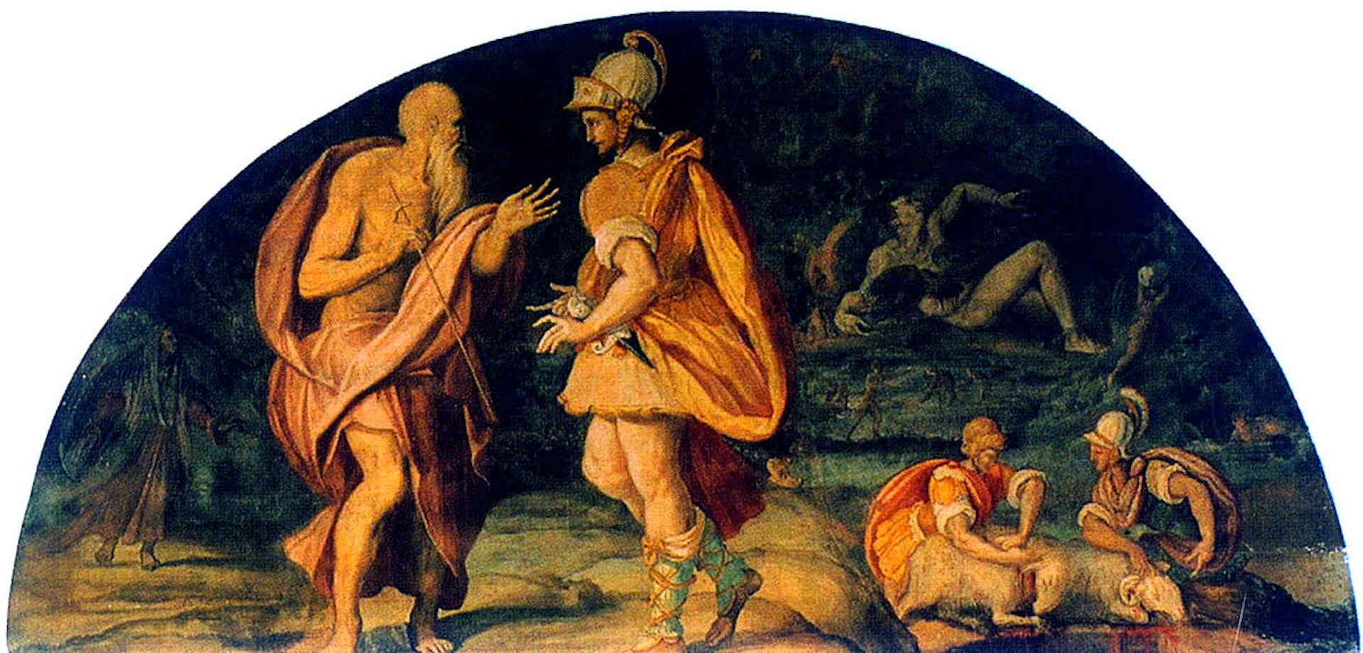 Alessandro Allori - Odysseus questions the seer Tiresias