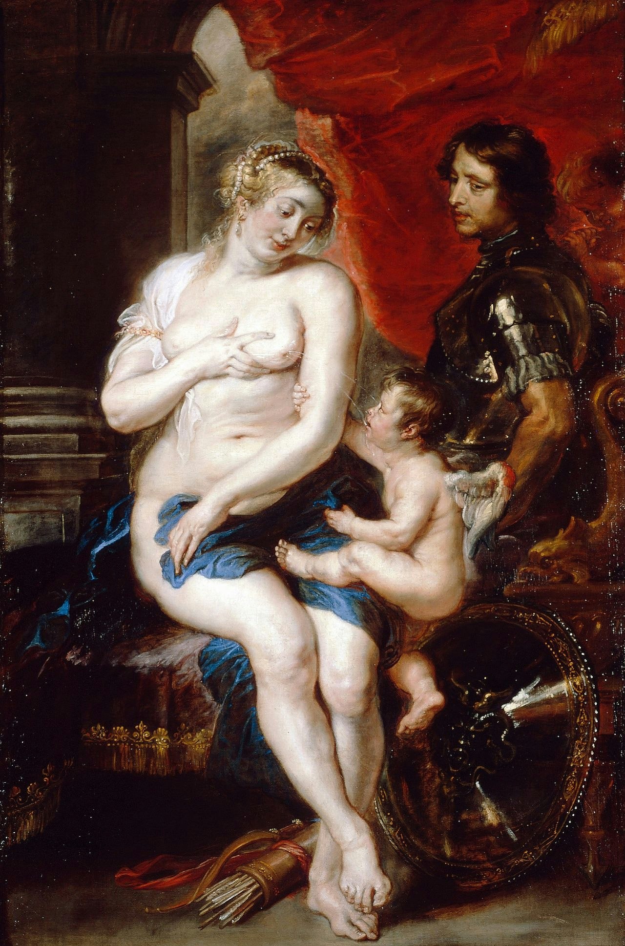 Venus Mars and Cupid Peter Paul Rubens Circa 1630 Dulwich Gallery