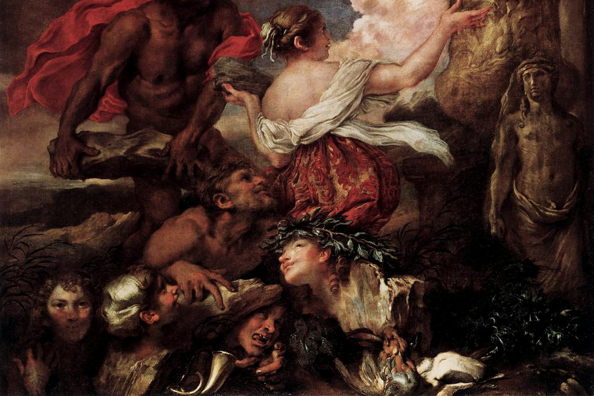 Pyrrha and Deucalion by Giovanni Benedetto Castiglione