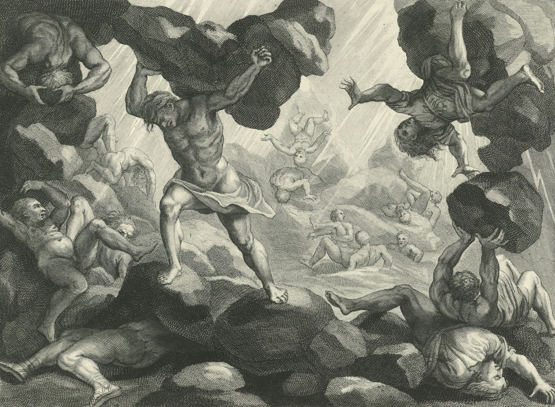 Defeat of the Titans by Philip van Gunst, after Giulio Romano (ca. 1685 - 1732)