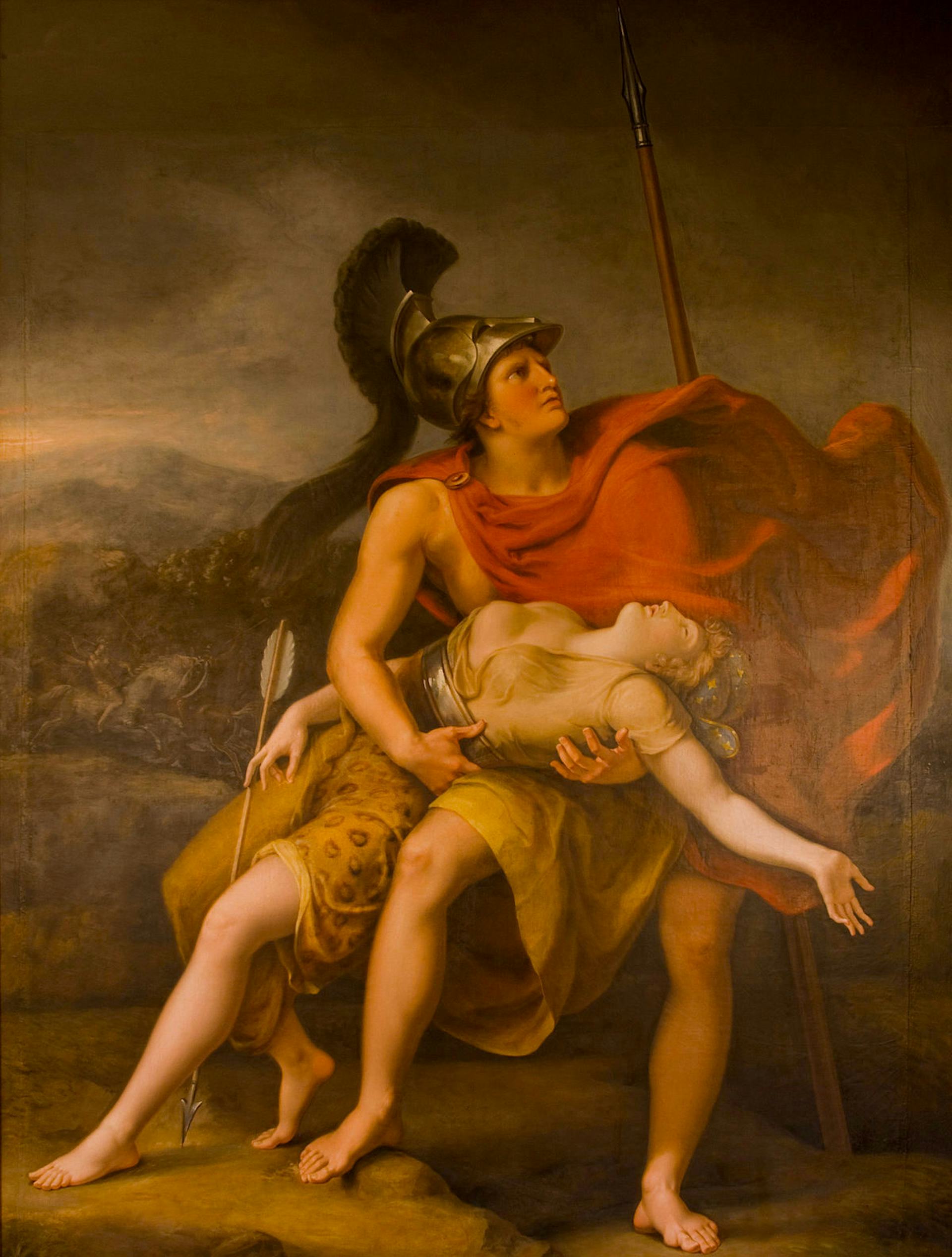 Achilles and Penthesilea by Johann Heinrich Wilhelm Tischbein (ca. 1823)