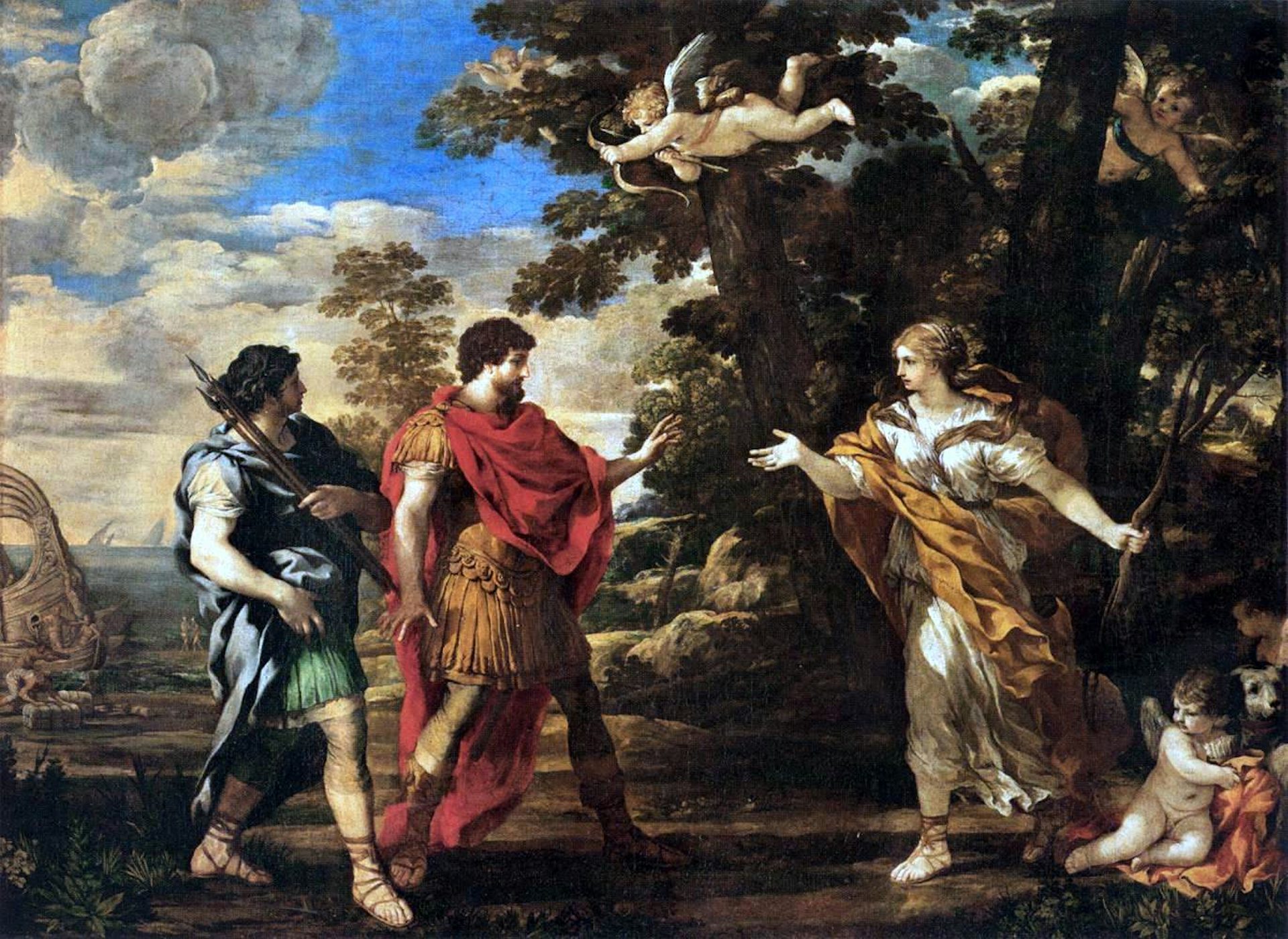 Venus Appears as a Huntress to Aeneas and Achates by Pietro da Crotona