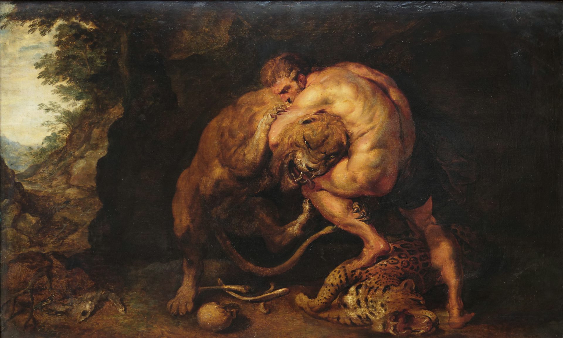 Hercules and the Nemean Lion by Peter Paul Rubens