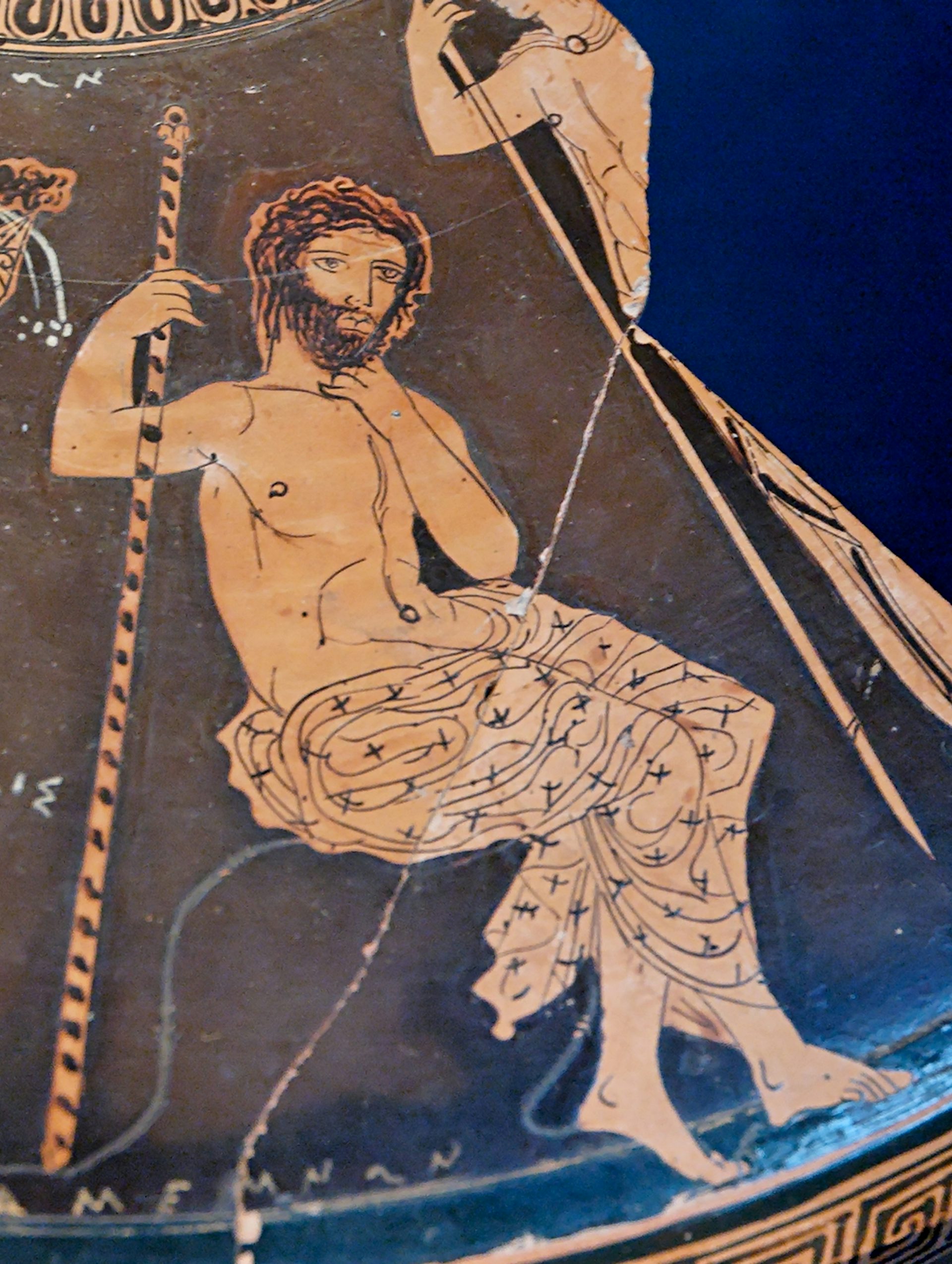 Vase painting of Agamemnon with a scepter