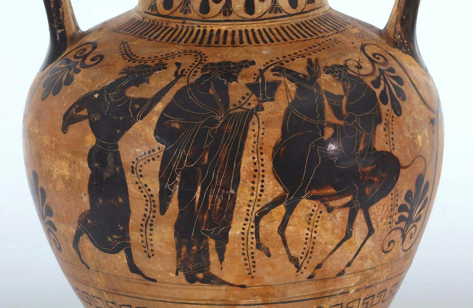 Dionysus and the Lame Hephaestus Amphora Greek Circa 520 bce the waters