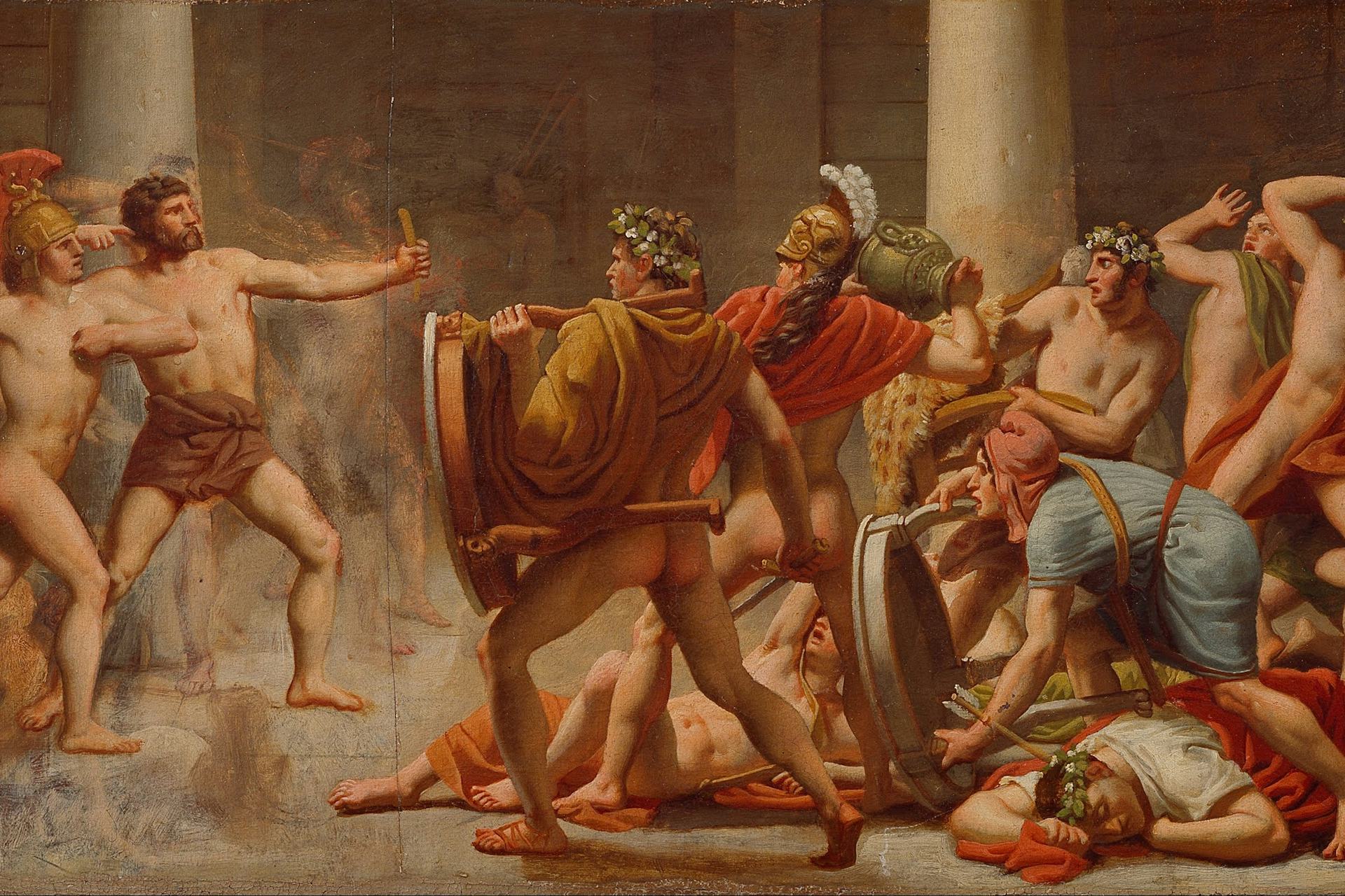 Ulysses’ Revenge on Penelope’s Suitors by Christoffer Wilhelm Eckersberg