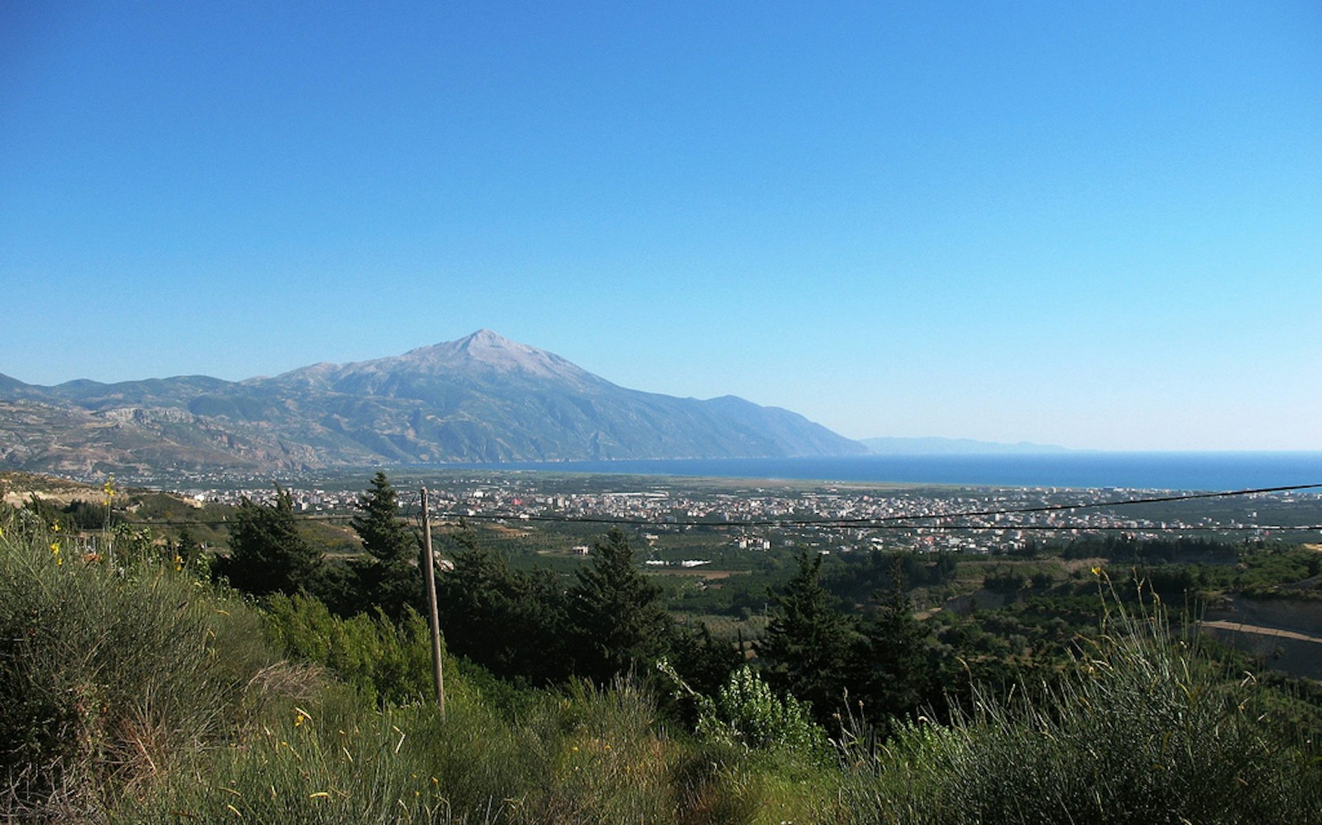 Mount Casius (modern Jebel Aqra) on the Syria-Turkey border.
