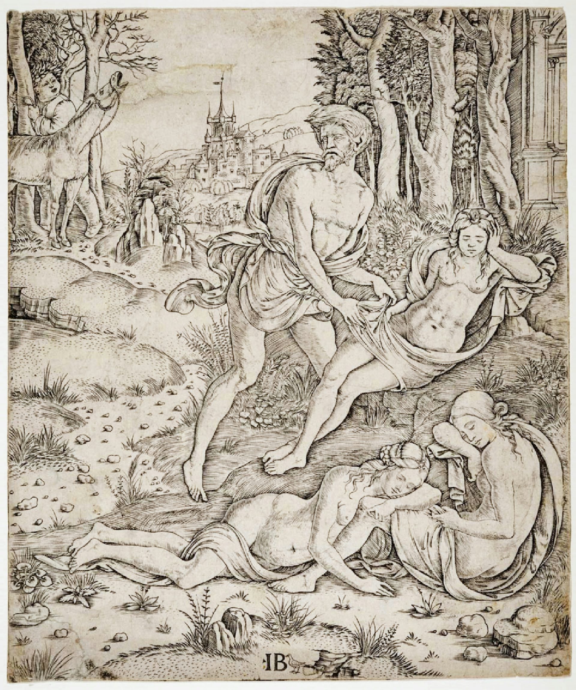 Priapus and Lotis Engraving MFA Boston