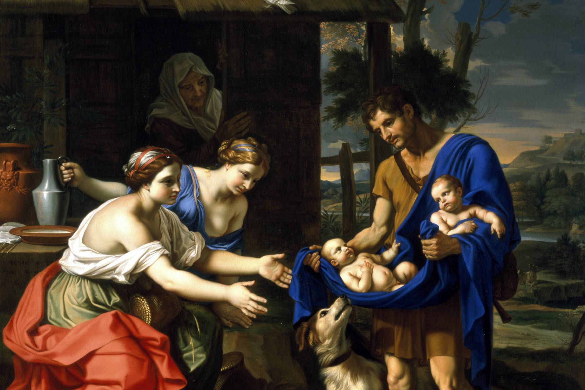 The Shepherd Faustulus Bringing Romulus and Remus to His Wife by Nicolas Mignard