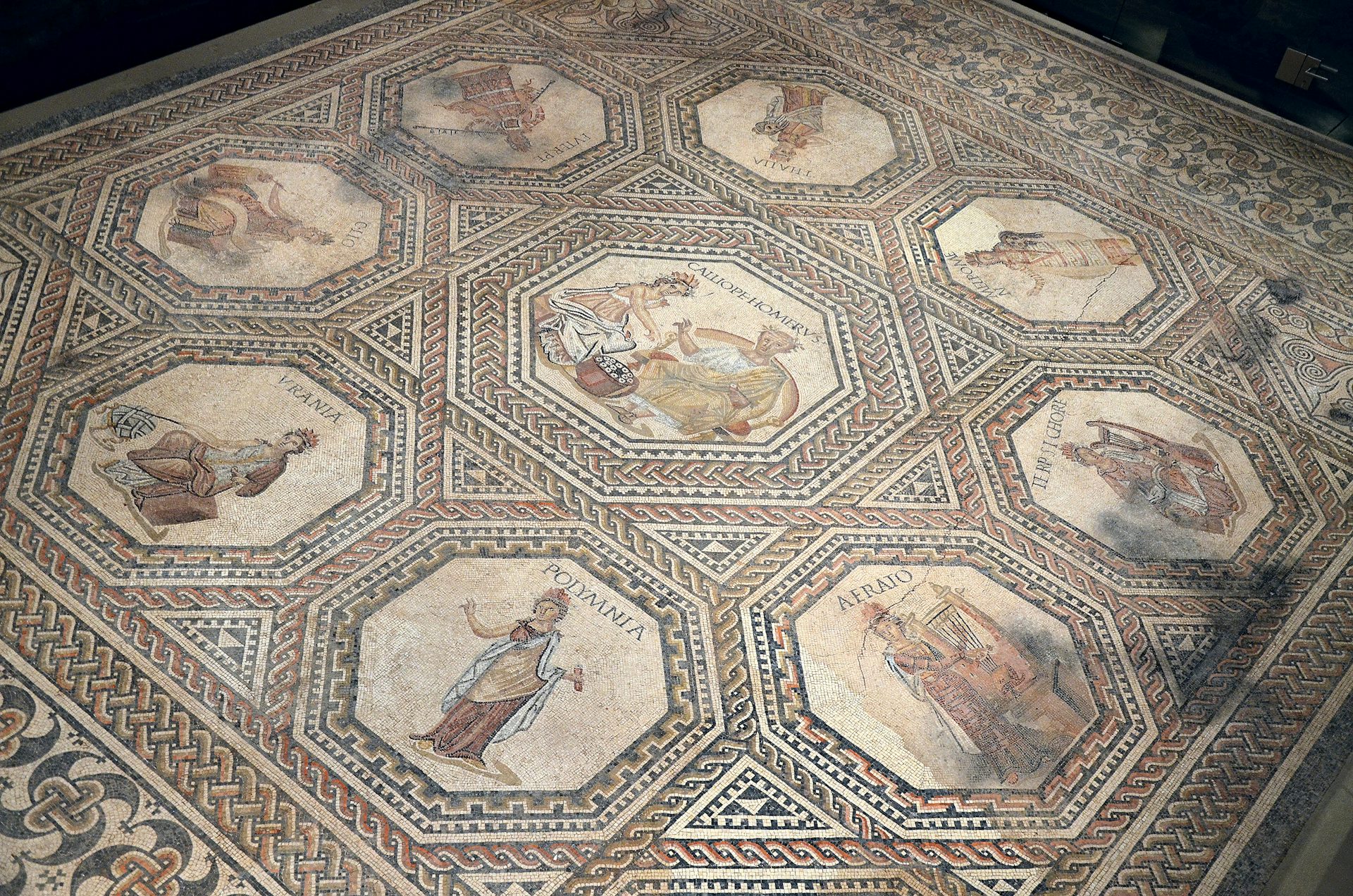 Vichten Mosaic Roman 240 CE National Museum of History and Art in Luxembourg