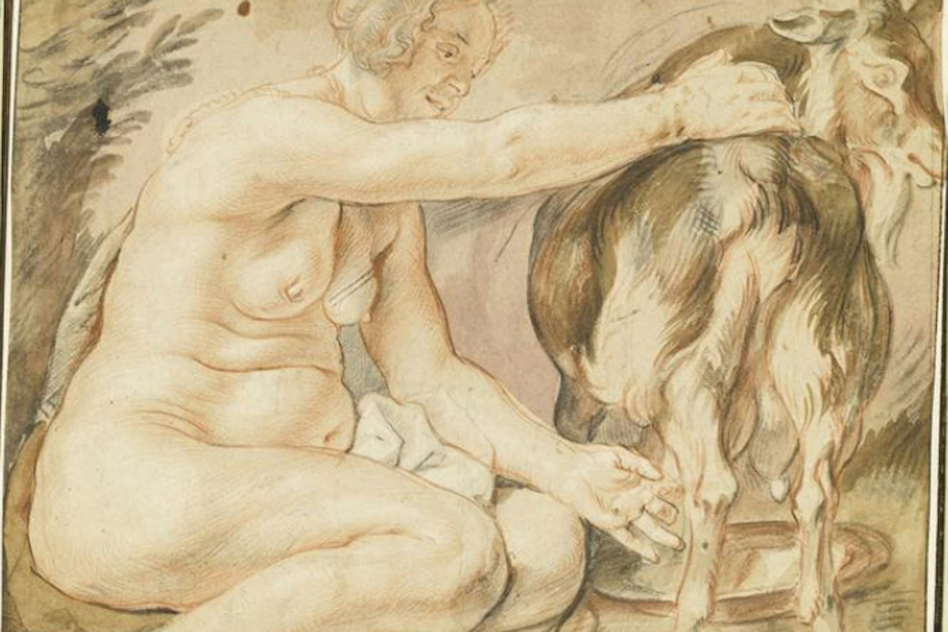 Adrast Milking Goat Amalthea by Jacob Jordaens