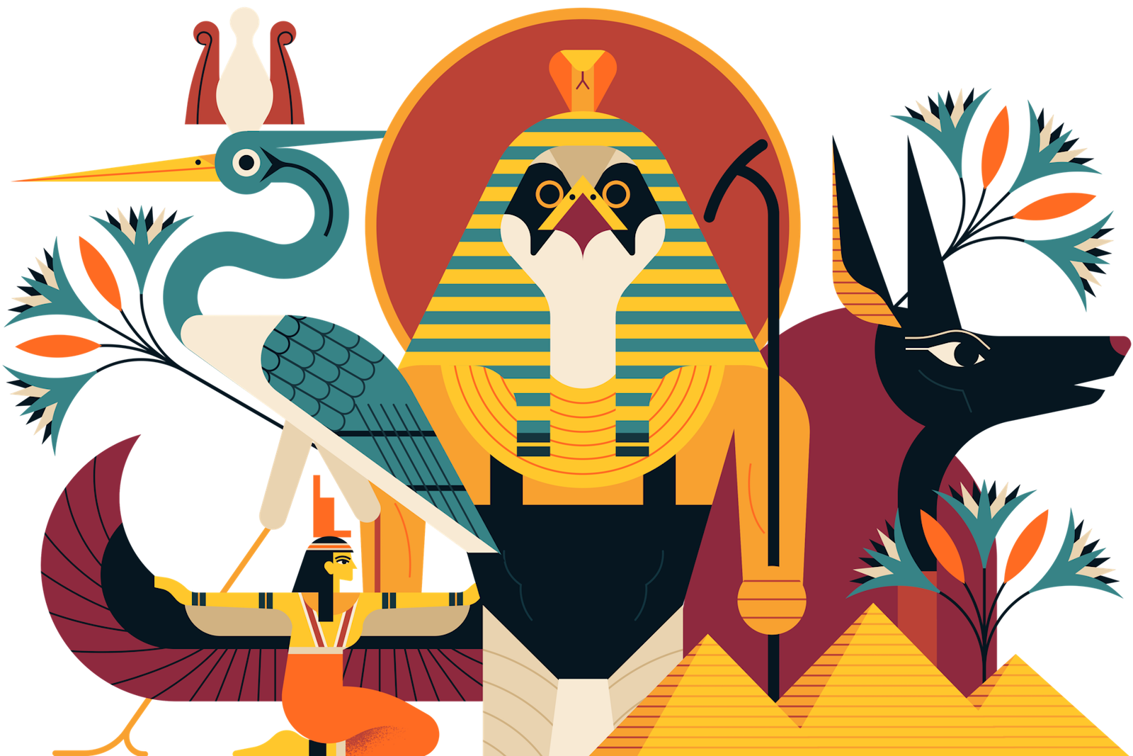 Egyptian Mythology Illustration