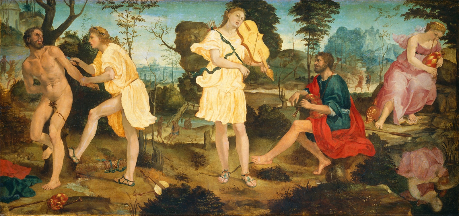 Apollo and Marsyas by Michelangelo Anselmi, circa 1540