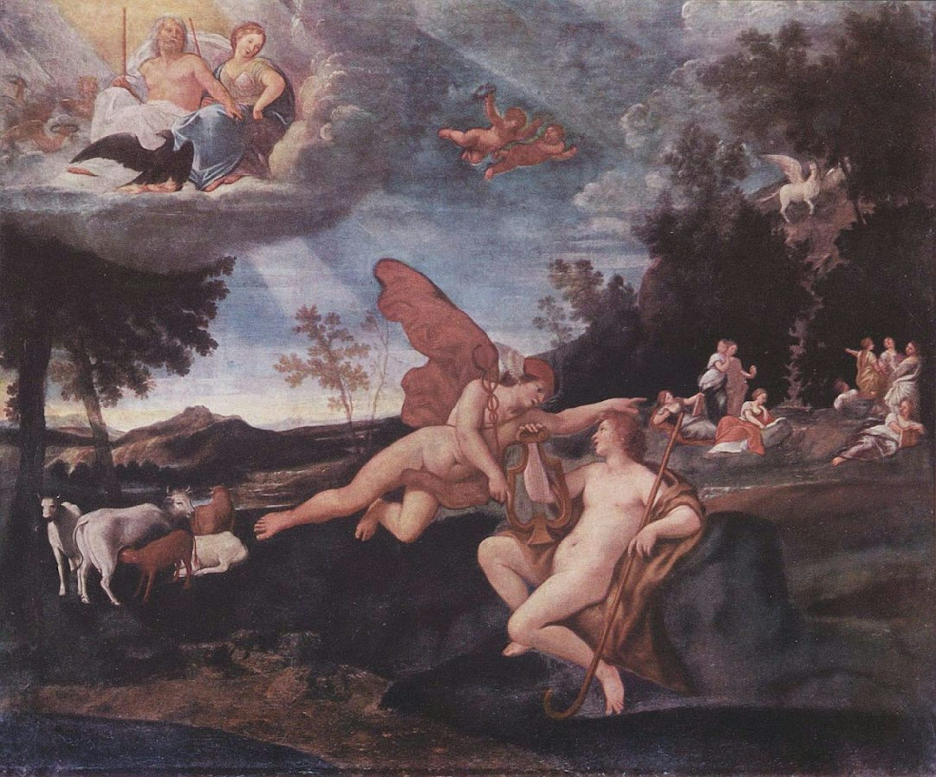 Francesco Albani Hermes and Apollo
