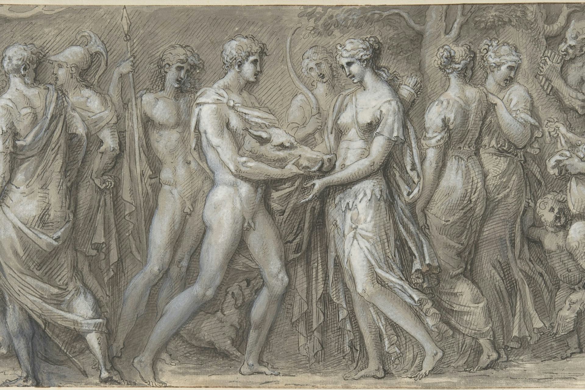 Meleager Presents to Atalanta the Head of the Calydonian Boar by Guillaume Boichot