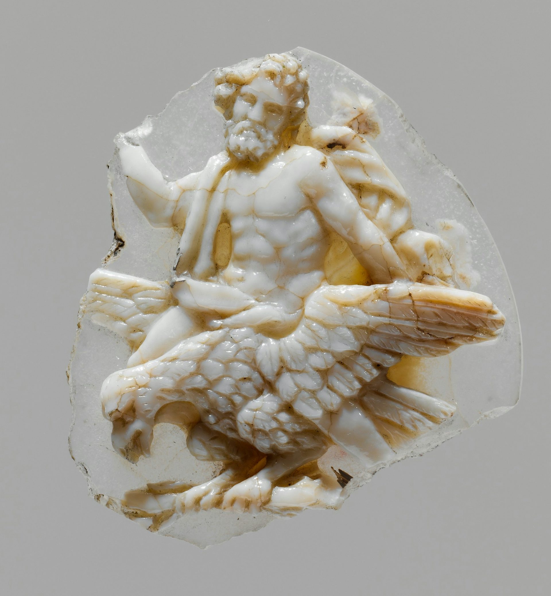 Cameo Fragment with Jupiter Astride an Eagle Roman The Met